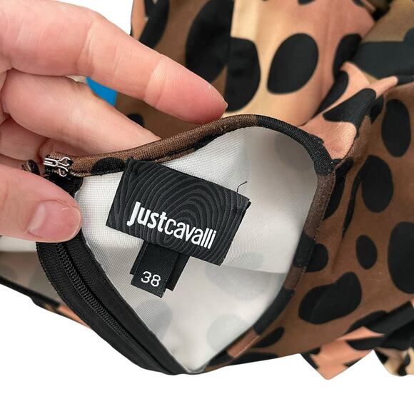 Just Cavalli IT 38 US 2 XS Bodycon Dress Cap Sleeve Tight Animal Print - Picture 2 of 16